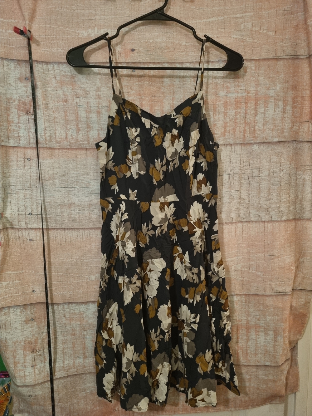 Black Floral Spaghetti-Strap Summer Dress